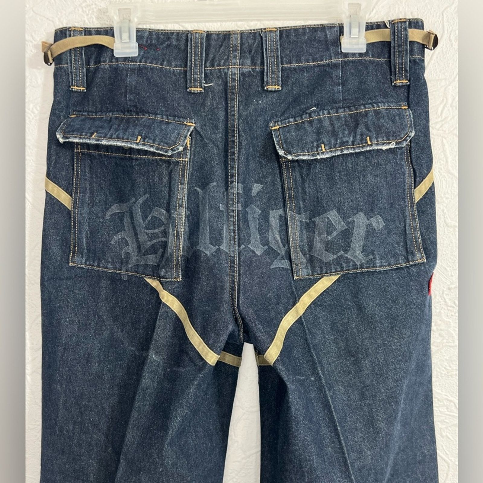 Tommy Hilfiger VTG Tommy Hilfiger "Red Label" Y2K Skater 31x32 Baggy Jeans Size US 31 - 9 Thumbnail