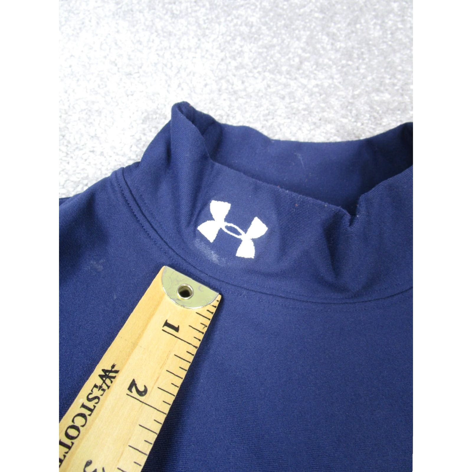 Under Armour VINTAGE Under Armour Shirt Mens Small Blue ColdGear Pullover Mock Neck Activewear Basketball Gym - 90s Theme Mens Size US S / EU 44-46 / 1 - 5 Thumbnail
