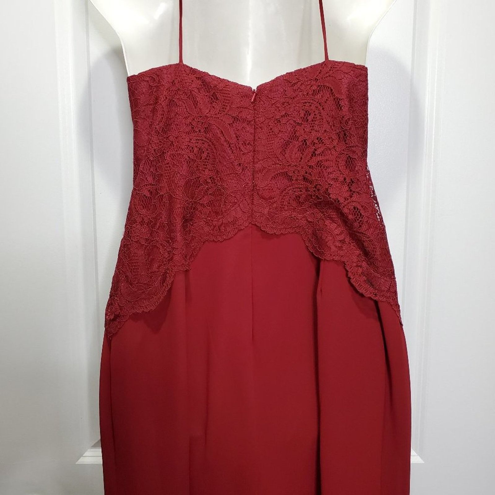 After Six After Six Lace Bodice Matte Chiffon Bridesmaid Formal Dress Size XL / US 12-14 / IT 48-50 - 7 Thumbnail