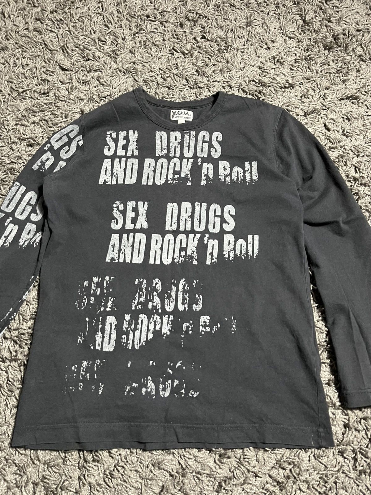 Band Tees Vintage Sex Drugs Rock n Roll Y2K Humor Adult Long Sleeve Size US S / EU 44-46 / 1 - 2 Thumbnail