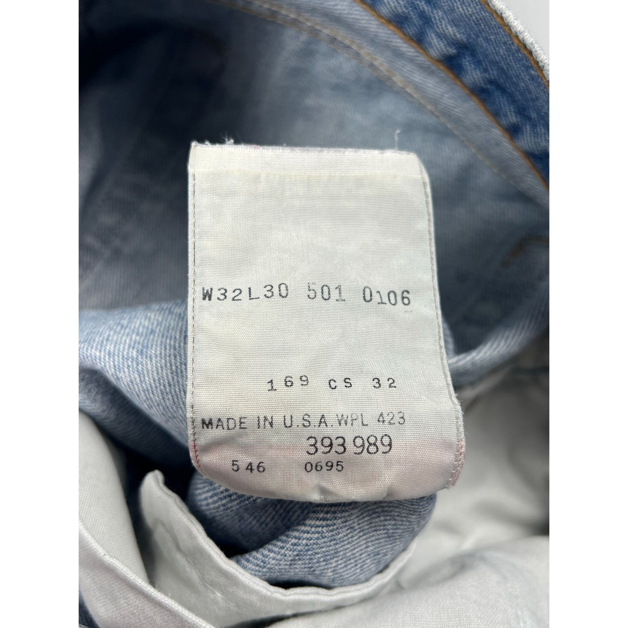 Levi's Levi’s 501 Light Wash Made In USA Denim Jeans Pants (Y0873) Size US 32 / EU 48 - 7 Thumbnail