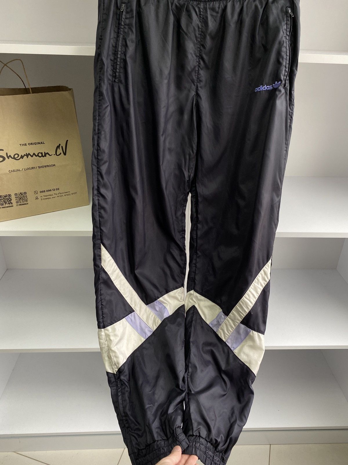Adidas × Vintage Vintage Adidas Nylon Drill Track Pants 90S Size US 31 - 5 Thumbnail