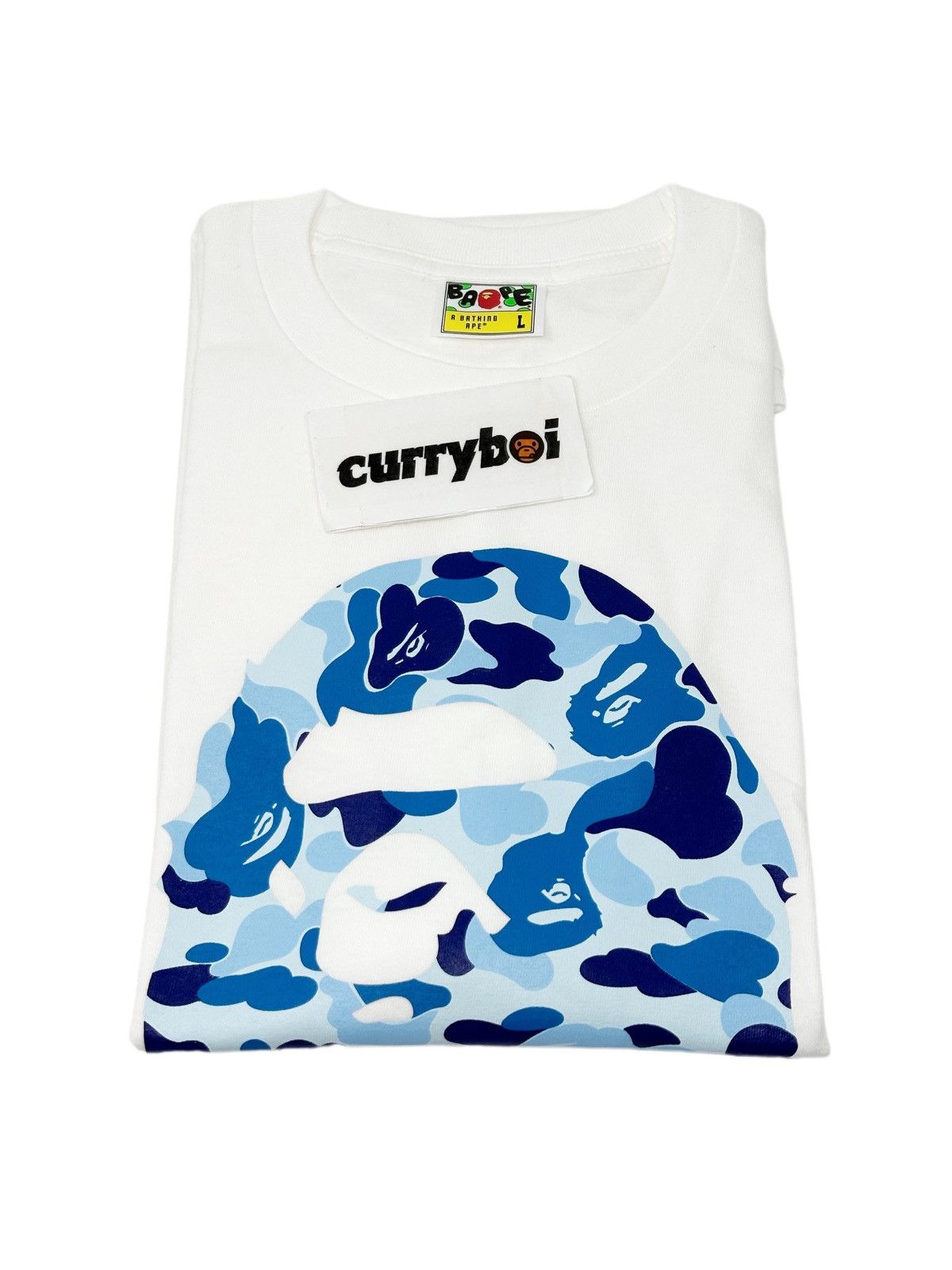 Bape BAPE ABC Camo By Bathing Ape Tee White/Blue Size US L / EU 52-54 / 3 - 3 Thumbnail