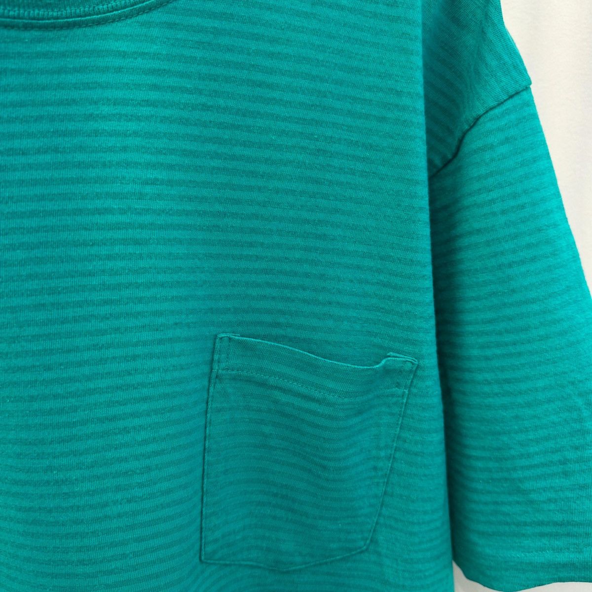 Vintage Vintage Towncraft Green Striped Pocket Tee Size US L / EU 52-54 / 3 - 3 Thumbnail