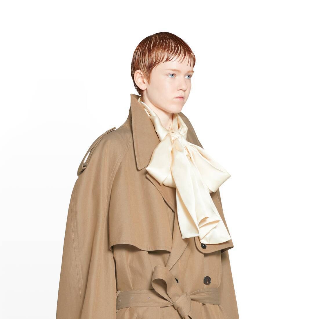 Balenciaga oc11z0825 Oversized Trench Coat in Beige Size S / US 4 / IT 40 - 6 Thumbnail
