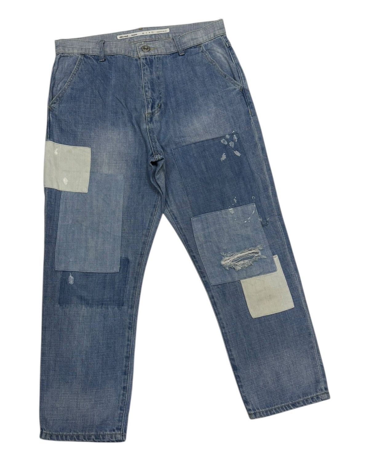 Issey Miyake × Tsumori Chisato × Undercover Niko And Patchwork Baggy Wide Cropped Jeans Denim Size US 32 / EU 48 - 3 Thumbnail