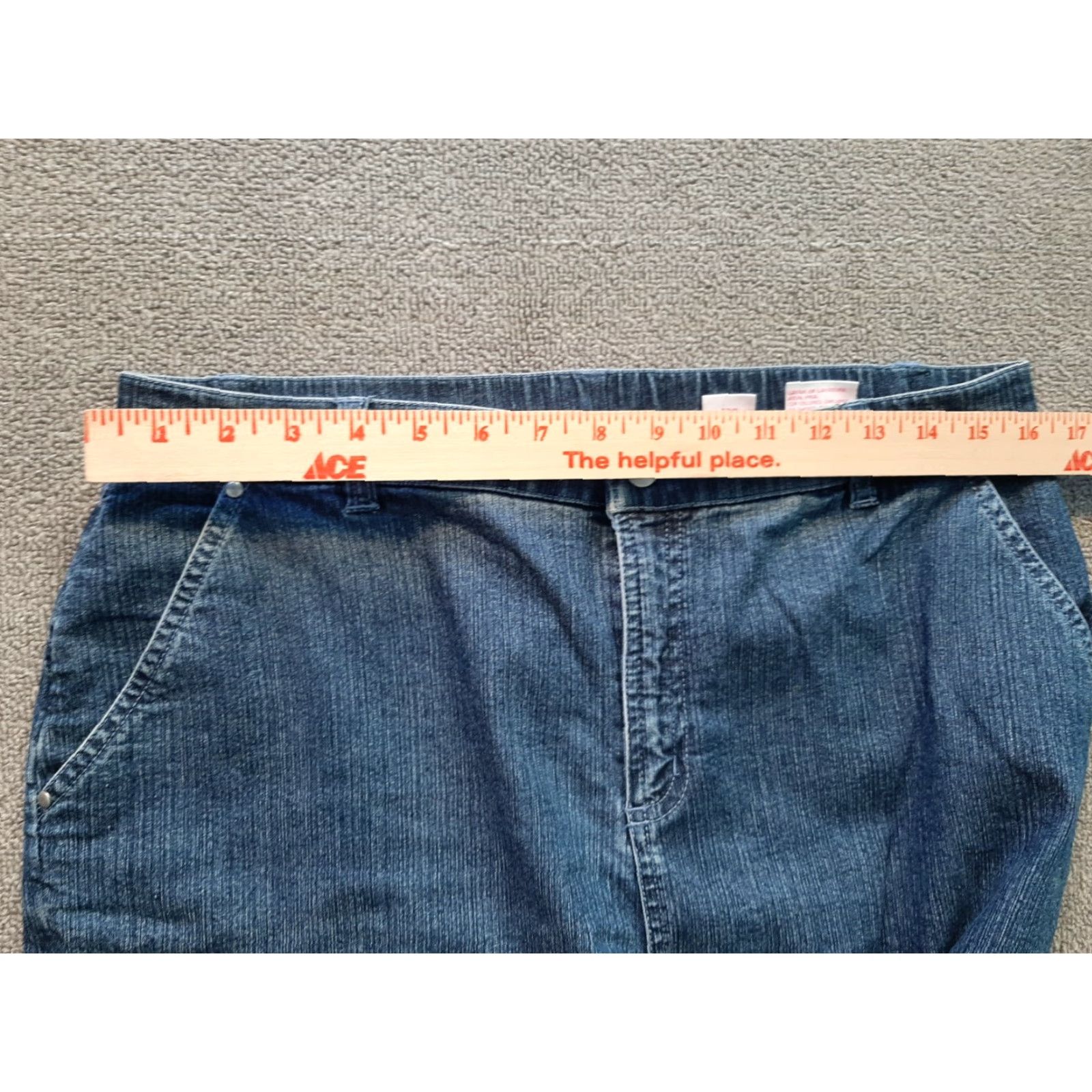 Vintage Cappagallo Jeans Womens Size 12 Blue Cotton Blend Denim Straight Leg Casual Womens Jeans Size 34" / US 12 / IT 48 - 4 Thumbnail