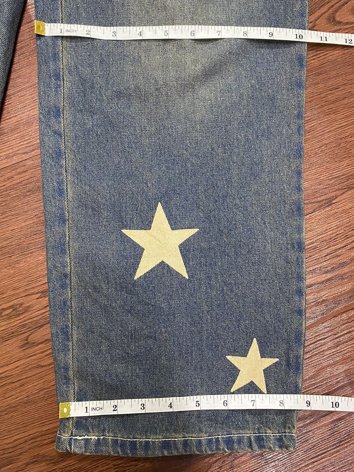 Japanese Brand Vintage Japanese Brands Faded Wash Stretch Waist Star Pants Size US 30 / EU 46 - 8 Thumbnail