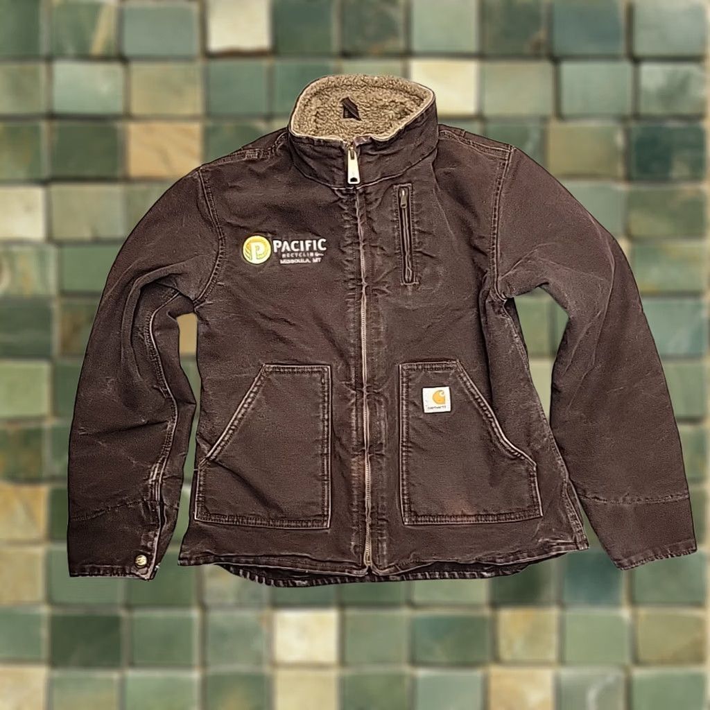 Carhartt VINTAGE Carhartt Jacket Womens XS Brown Sherpa Lined Duck Canvas Full Zip Work WJ022 DKB Size XS / US 0-2 / IT 36-38 - 1 Thumbnail