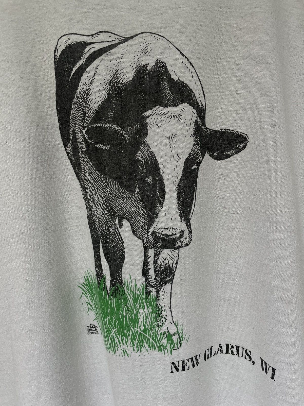 Vintage Vintage 80s Cow Face Shirt Animal Jerzees Size US L / EU 52-54 / 3 - 5 Thumbnail