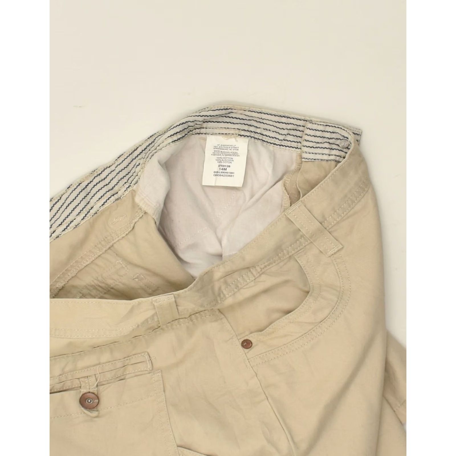 Lee VINTAGE LEE Beige Cotton Womens Casual Shorts XL US 14 W36 4in Regular Zip Pockets Designer Women’s Clothes Size 40" / US 18 - 3 Thumbnail