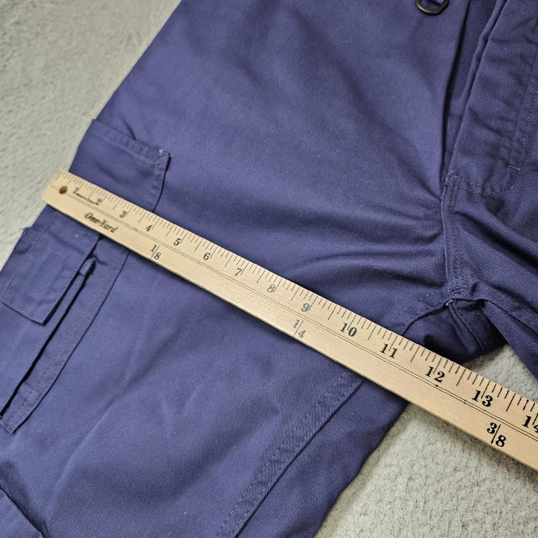 Vintage Blaklader Work Pants Mens 37x32 Blue Cargo Workwear Utility Polyester Cotton Pants Straight Leg 65/35 Pockets Logo Size US 37 - 5 Thumbnail