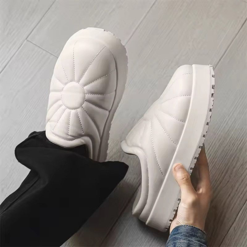 Japanese Brand Minimalist Quilted Platform Slip-On Mules | Padded Lug Sole Size US 9 / EU 42 - 3 Thumbnail