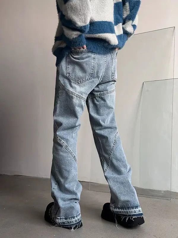 Japanese Brand Street Hip Hop Side Zip Micro Flare Y2K Jeans Size US 34 / EU 50 - 1 Thumbnail
