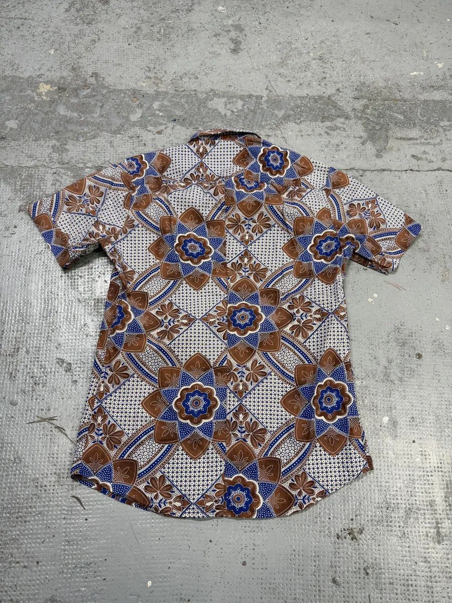 Dries Van Noten Dries Van Noten Brown & Blue Floral Short Sleeves Shirt Size US S / EU 44-46 / 1 - 2 Thumbnail