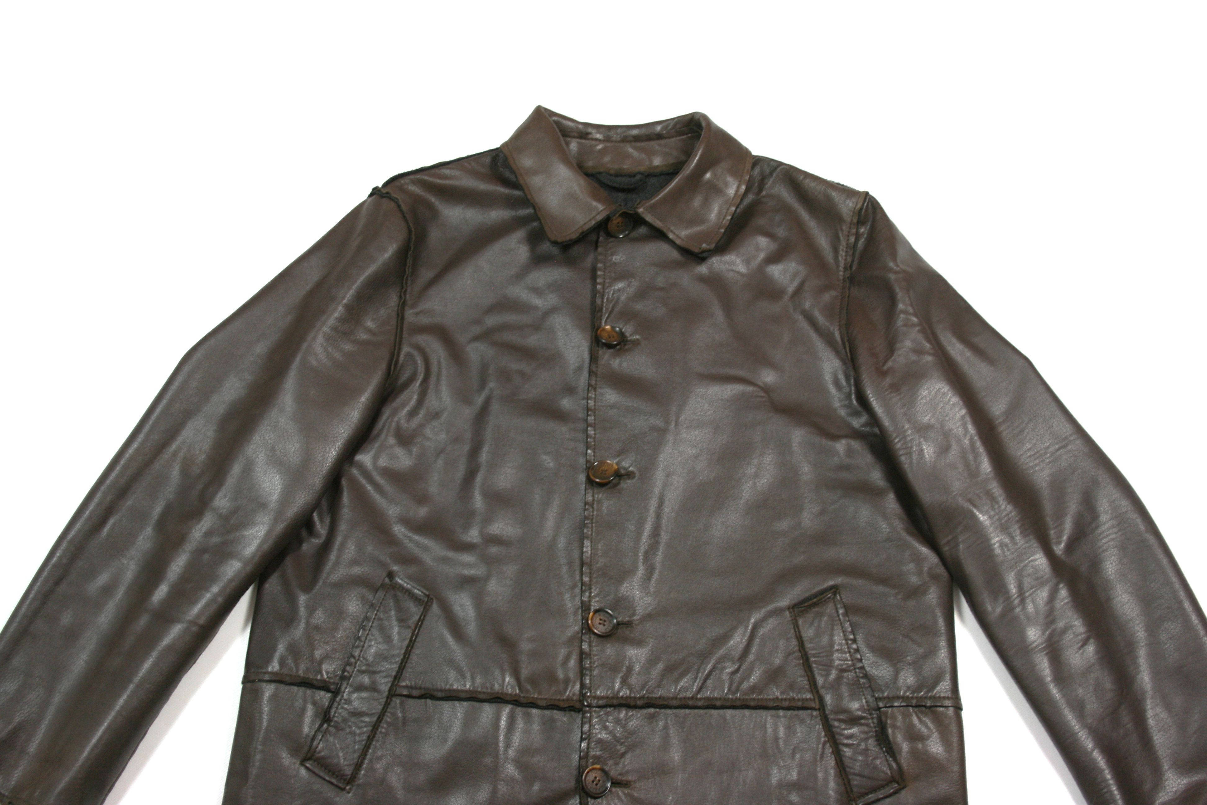 Dolce & Gabbana A/W94 "Gangster" Leather Long Overcoat Vintage Size US M / EU 48-50 / 2 - 3 Thumbnail