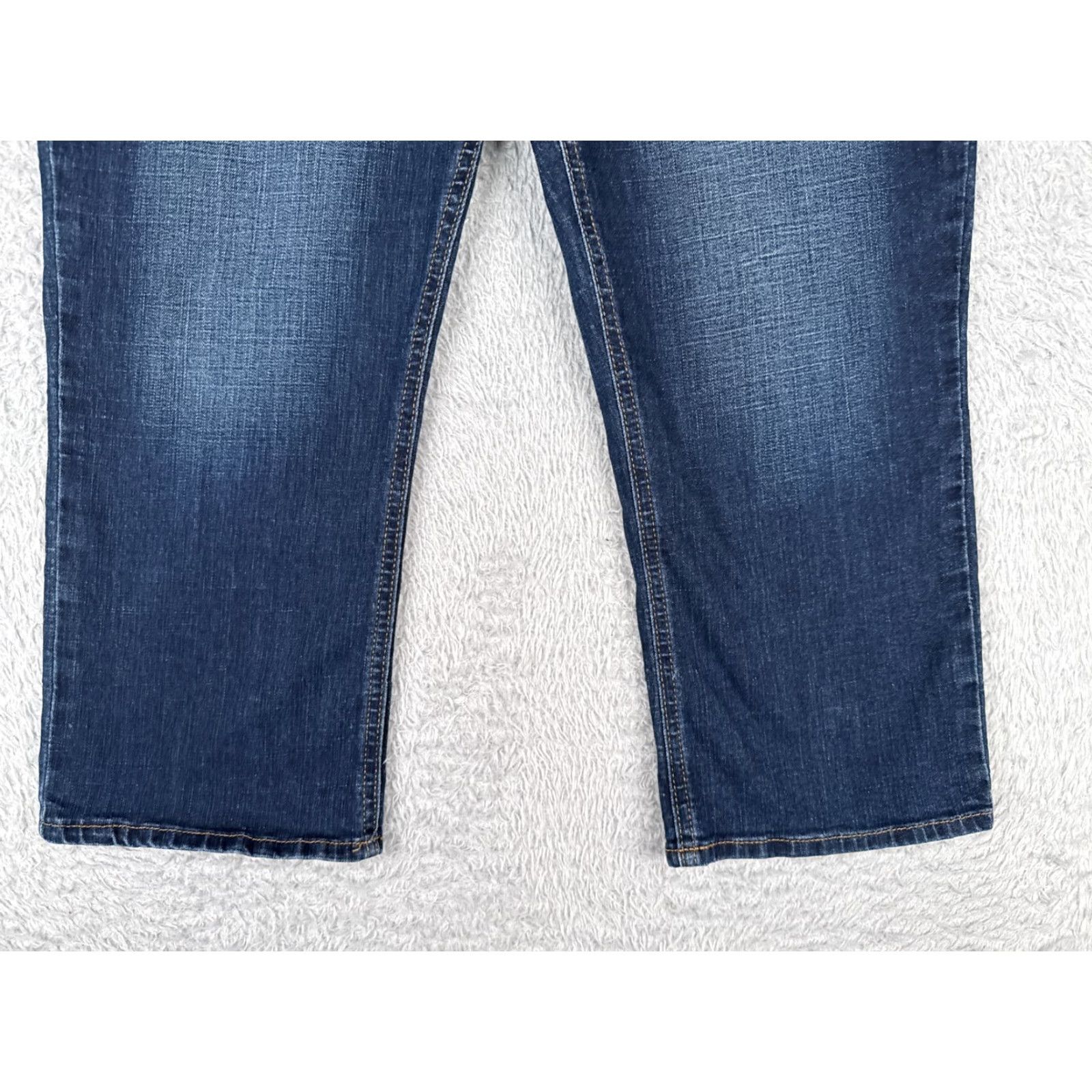 Lee Lee Women's Jeans Capri Medium Wash Blue Cotton Blend 16 Regular Fit Retro 2010s Size 38" / US 16 / IT 52 - 2 Thumbnail