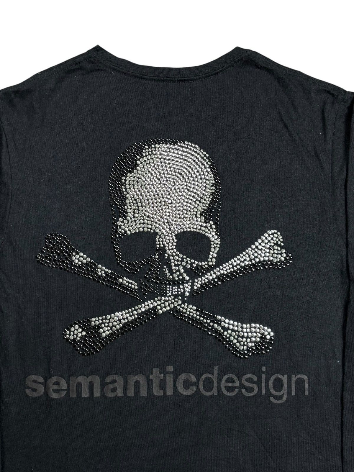 Roen 2000s Roen x Semantic - Beaded Skull V-Neck Long Sleeve Size US M / EU 48-50 / 2 - 5 Thumbnail
