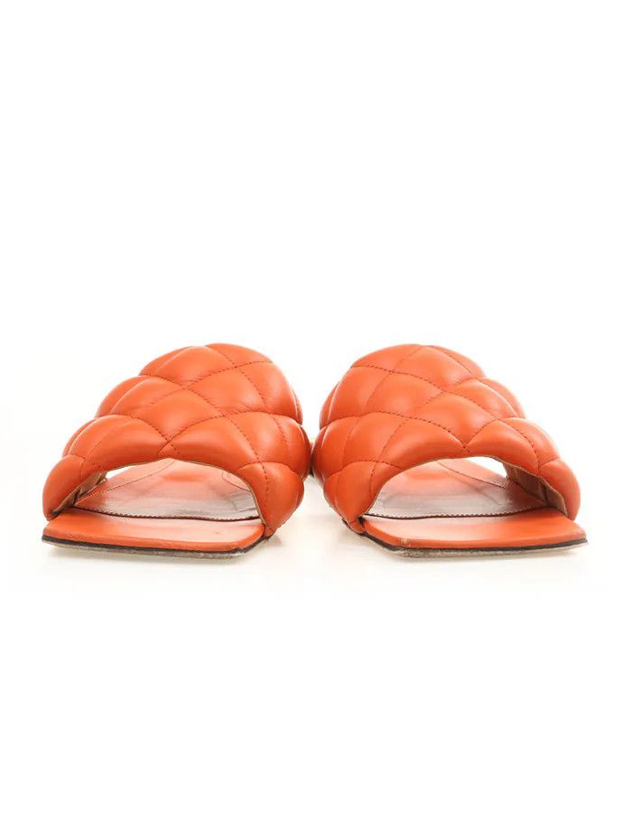 Bottega Veneta o1n1vont1124 Padded Sandals Flats in Orange Size US 6.5 / IT 36.5 - 3 Thumbnail