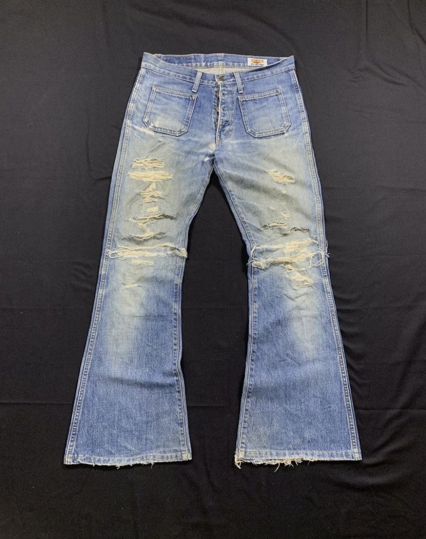 Big John Big Jhon Distressed Japan Super Denim Pants Size US 31 - 1 Thumbnail