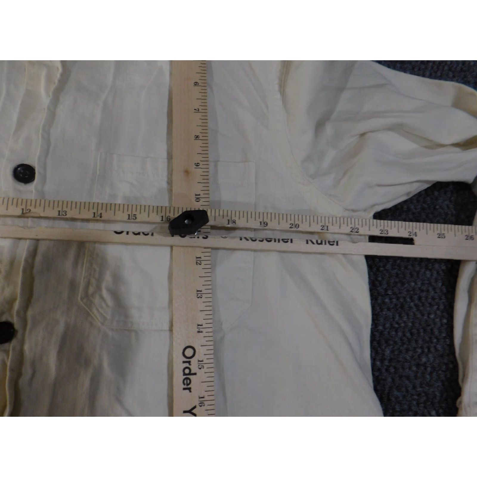 Zara Zara Shirt Mens Denim Button-Up Large Beige Cotton Retro Casual Long Sleeve Button-Down Collared Pocketed Size US L / EU 52-54 / 3 - 6 Thumbnail