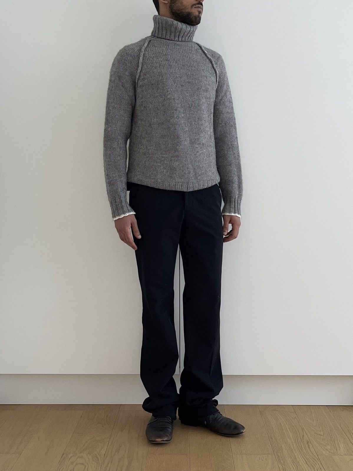 Neil Barrett Neil Barrett Fall 2003 Grey Alpaca Turtleneck Knitsweater Size US M / EU 48-50 / 2 - 1 Thumbnail