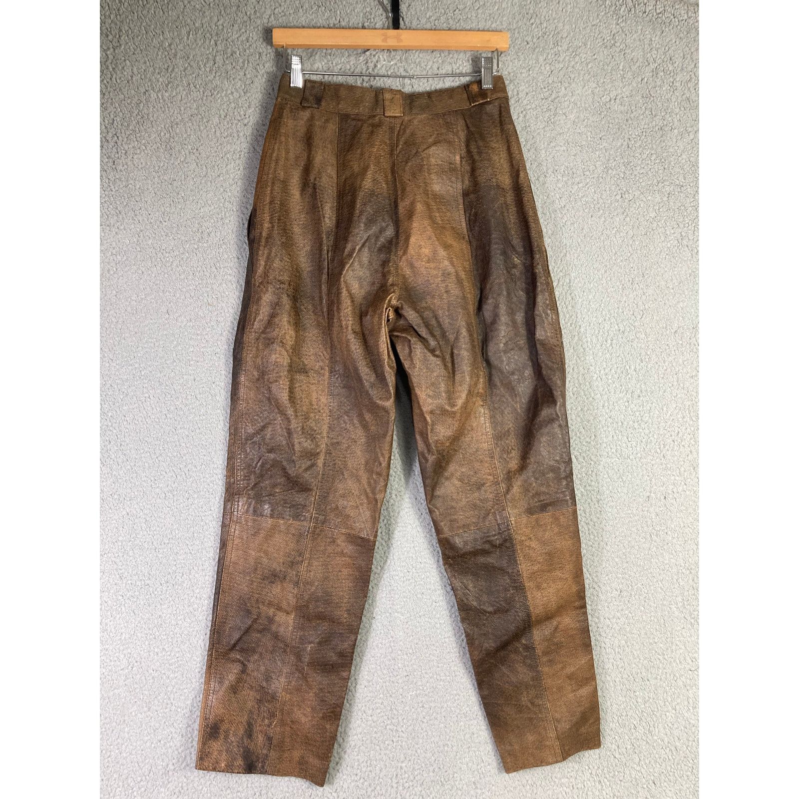 Vintage Women's Vintage Leather Pants Brown Size 8 80s International Size 30" / US 8 / IT 44 - 11 Thumbnail