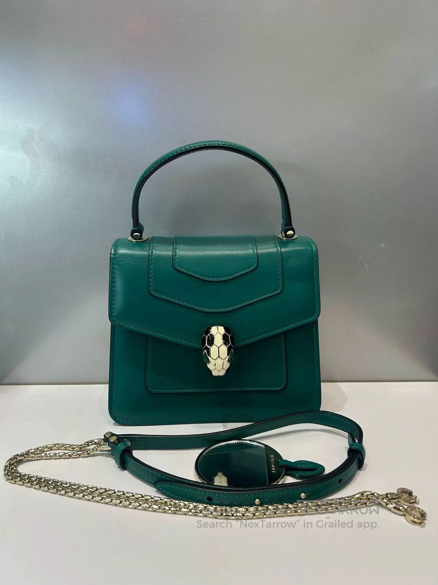 Bvlgari Bvlgari Small Green Snake Head Accordion Bag. Size ONE SIZE - 3 Thumbnail