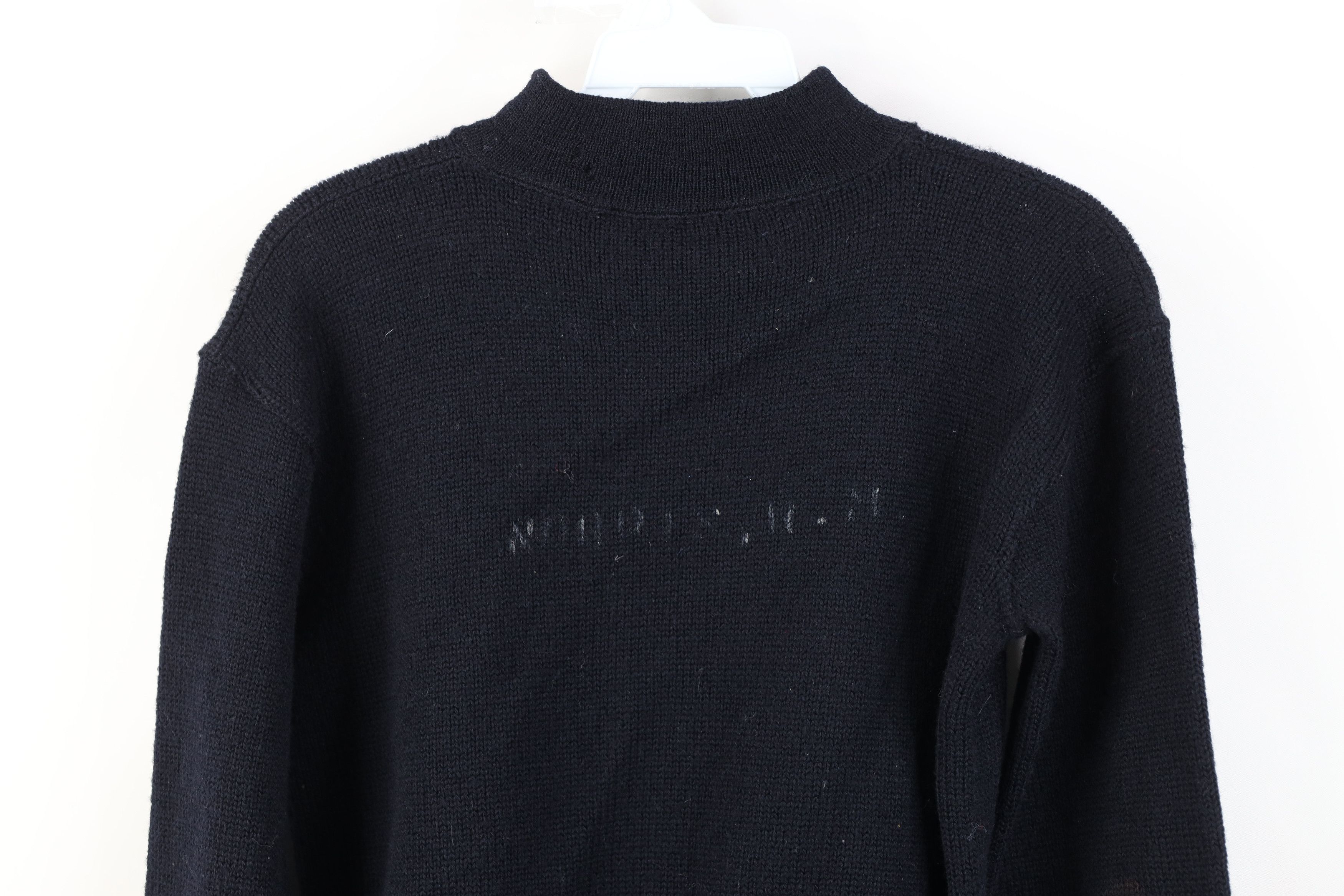 Vintage Vintage 40s US Navy Wool Knit Mock Neck Sweater Blue USA Size US S / EU 44-46 / 1 - 15 Thumbnail