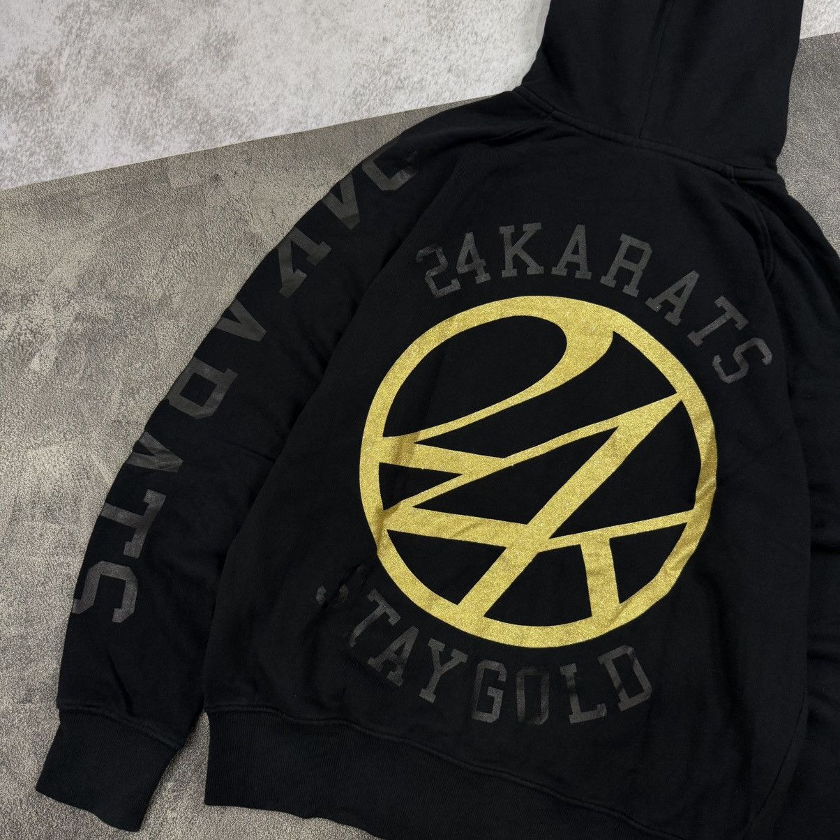 Japanese Brand 24 karats stay gold fullzip hooded black Size US L / EU 52-54 / 3 - 5 Thumbnail