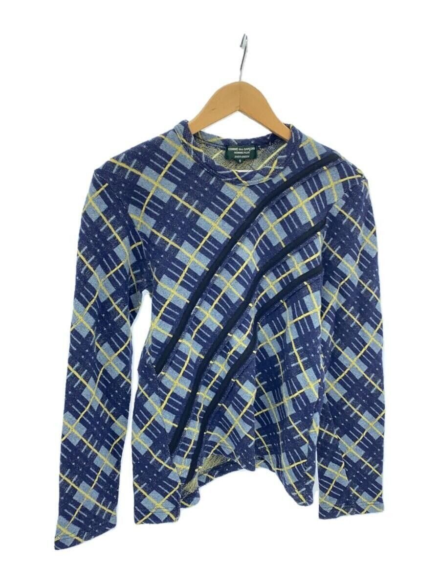 Comme des Garcons × Comme des Garcons Homme Plus Plaid Striped Wool Knit Sweater Size US S / EU 44-46 / 1 - 1 Thumbnail