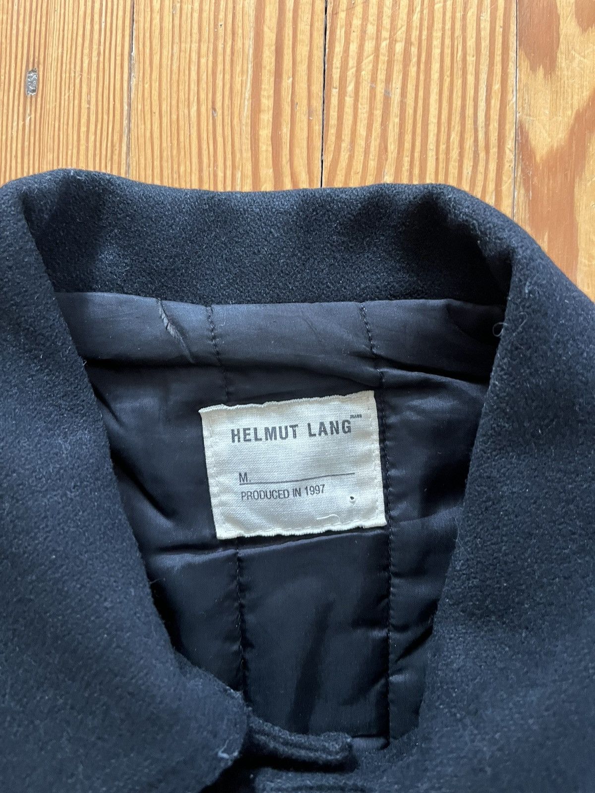 Helmut Lang Archive 1997 Helmut Lang Wool Coat Jacket Black GRAIL Size US L / EU 52-54 / 3 - 3 Thumbnail