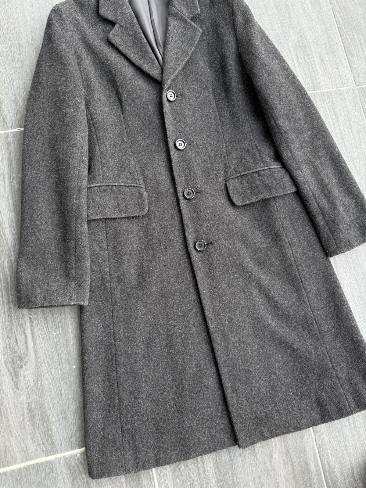 Yohji Yamamoto INÉD by Yohji Yamamoto Salt & Pepper Wool Long Coat Size US S / EU 44-46 / 1 - 5 Thumbnail