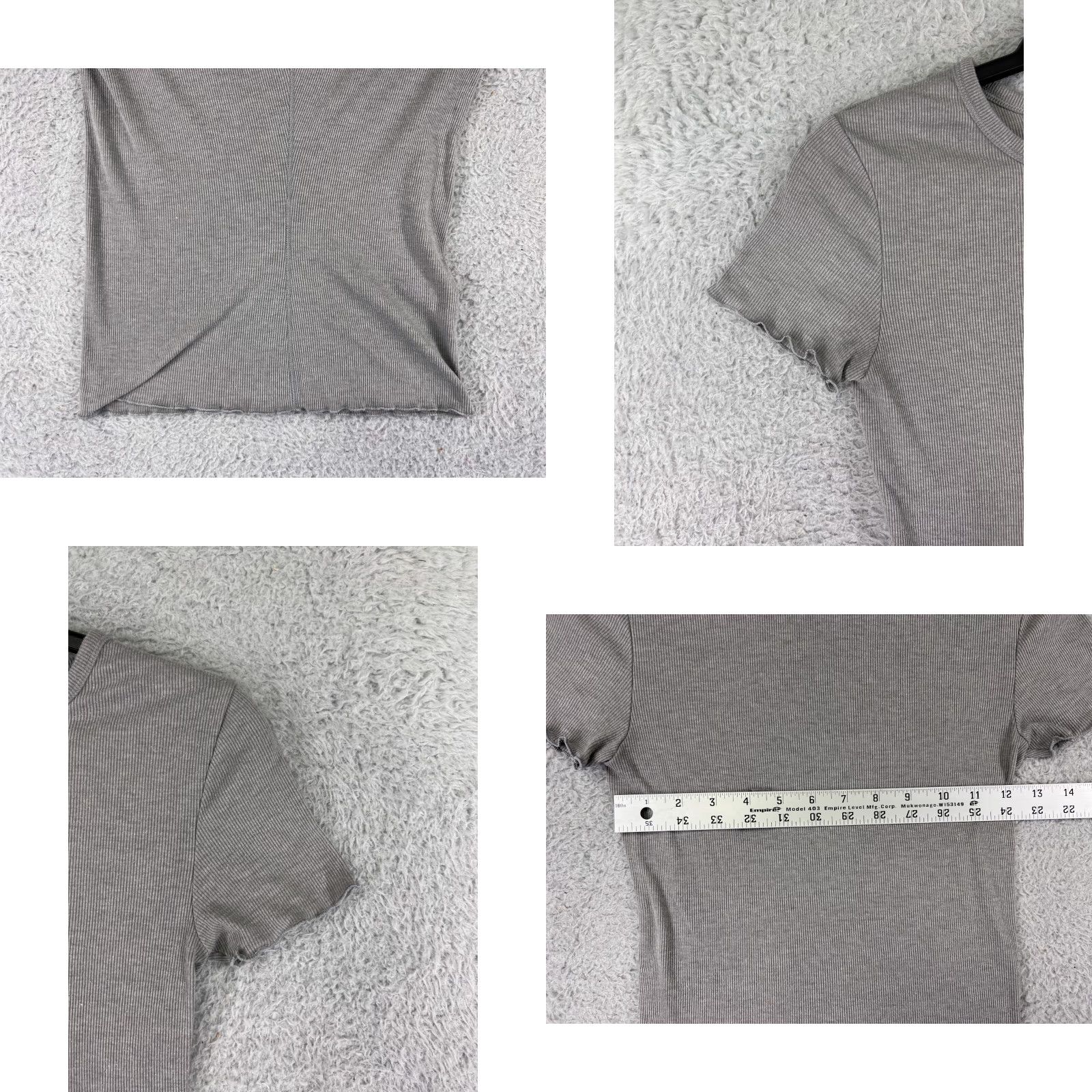 Victoria's Secret VICTORIA'S SECRET Shirt Womens XS Gray Short Sleeve Round Neck Polyester Size XS / US 0-2 / IT 36-38 - 8 Thumbnail