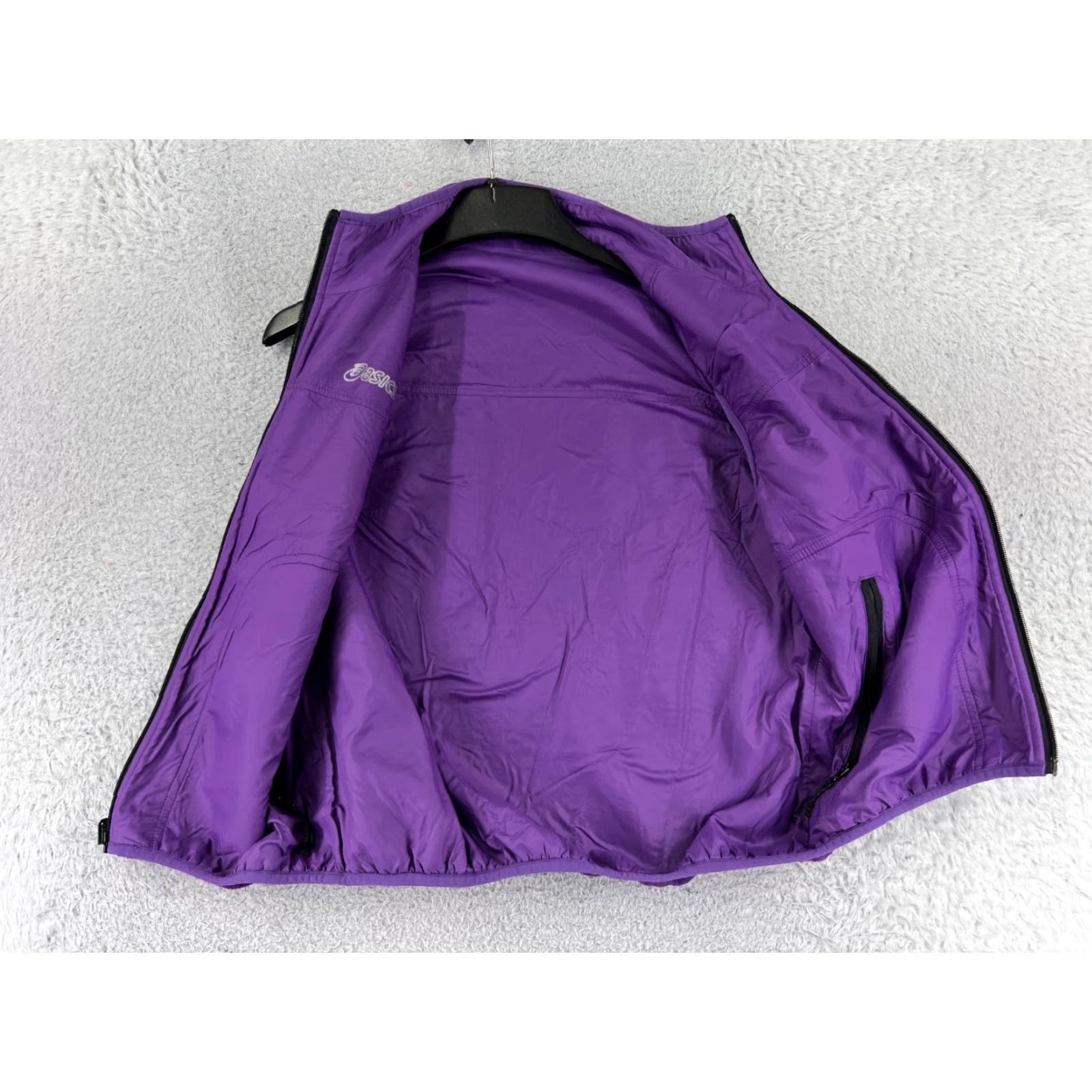 Asics ASICS Vest Women's Medium Purple Full Zip Reversible Nylon Polyester Zip Casual Women Vest Mid-Length Purple 1990s? Size M / US 6-8 / IT 42-44 - 3 Thumbnail