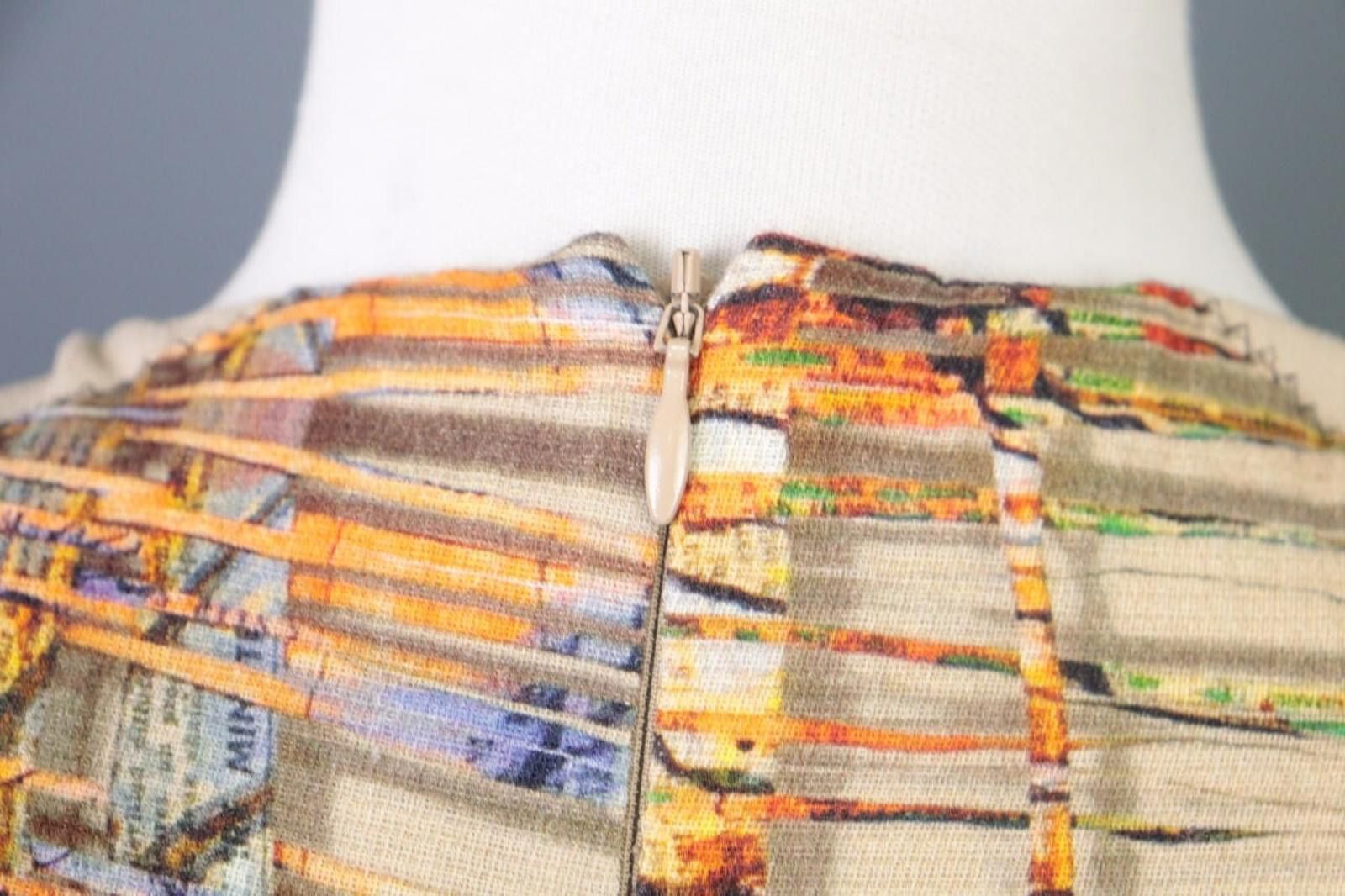 Designer Aventures des Toiles Multicolor Printed A-Line Dress 46 Size M / US 6-8 / IT 42-44 - 11 Thumbnail
