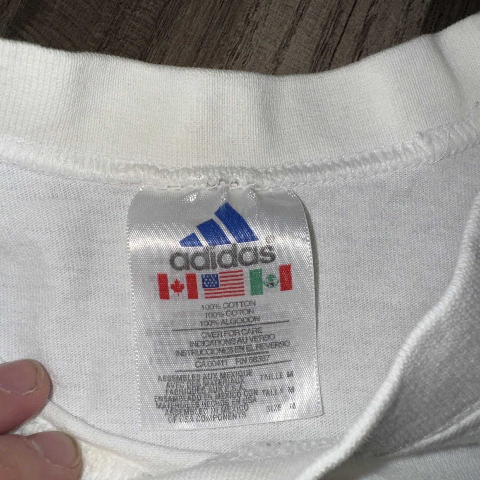 Adidas Vintage Adidas Long Sleeve Shirt White Medium 18x22 Size US M / EU 48-50 / 2 - 3 Thumbnail