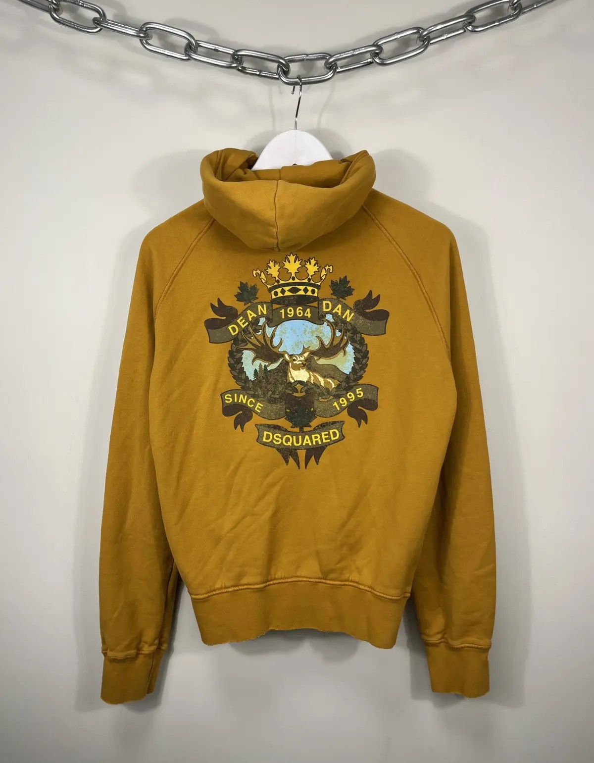 Dsquared2 Dsquared2 Luxury Yellow Big Logo Zip Up Hoodie Size US M / EU 48-50 / 2 - 2 Thumbnail