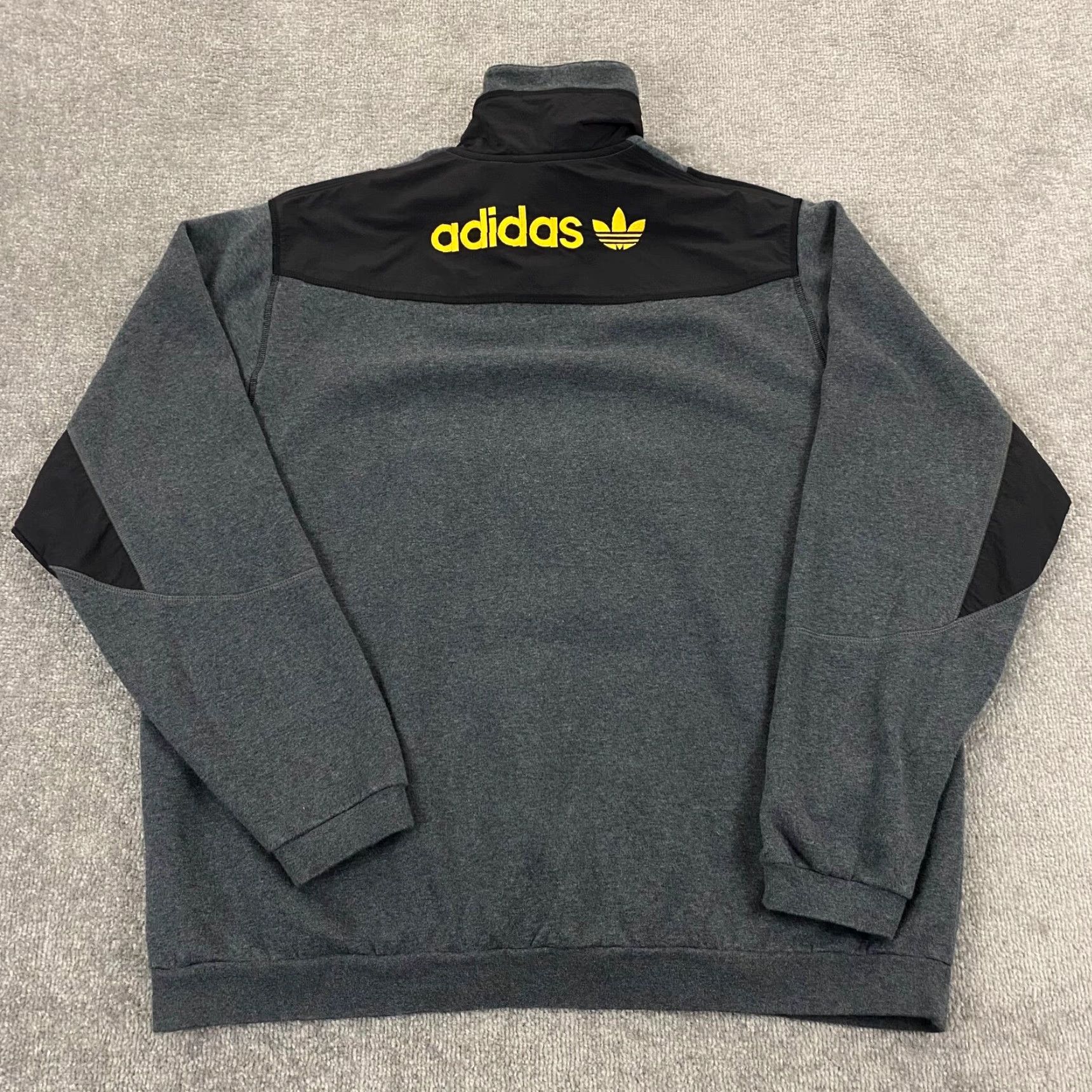 Adidas ADIDAS Jacket Mens XL Gray Black Sweatshirt Advantage Field Half Zip Pullover Size US XL / EU 56 / 4 - 3 Thumbnail