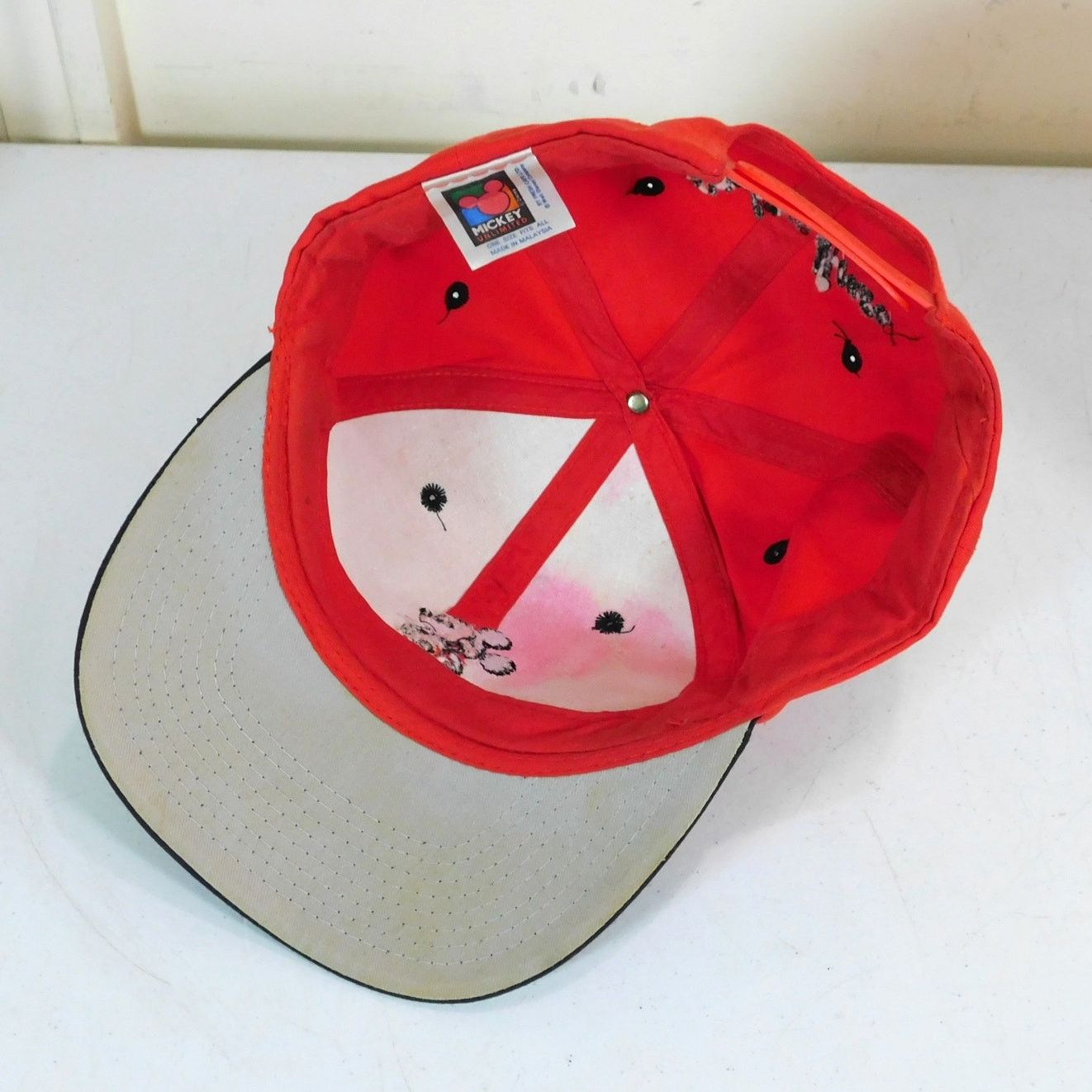 Disney 90s Mickey Unlimited Mickey Mouse Snapback Hat Red Black Size ONE SIZE - 6 Thumbnail