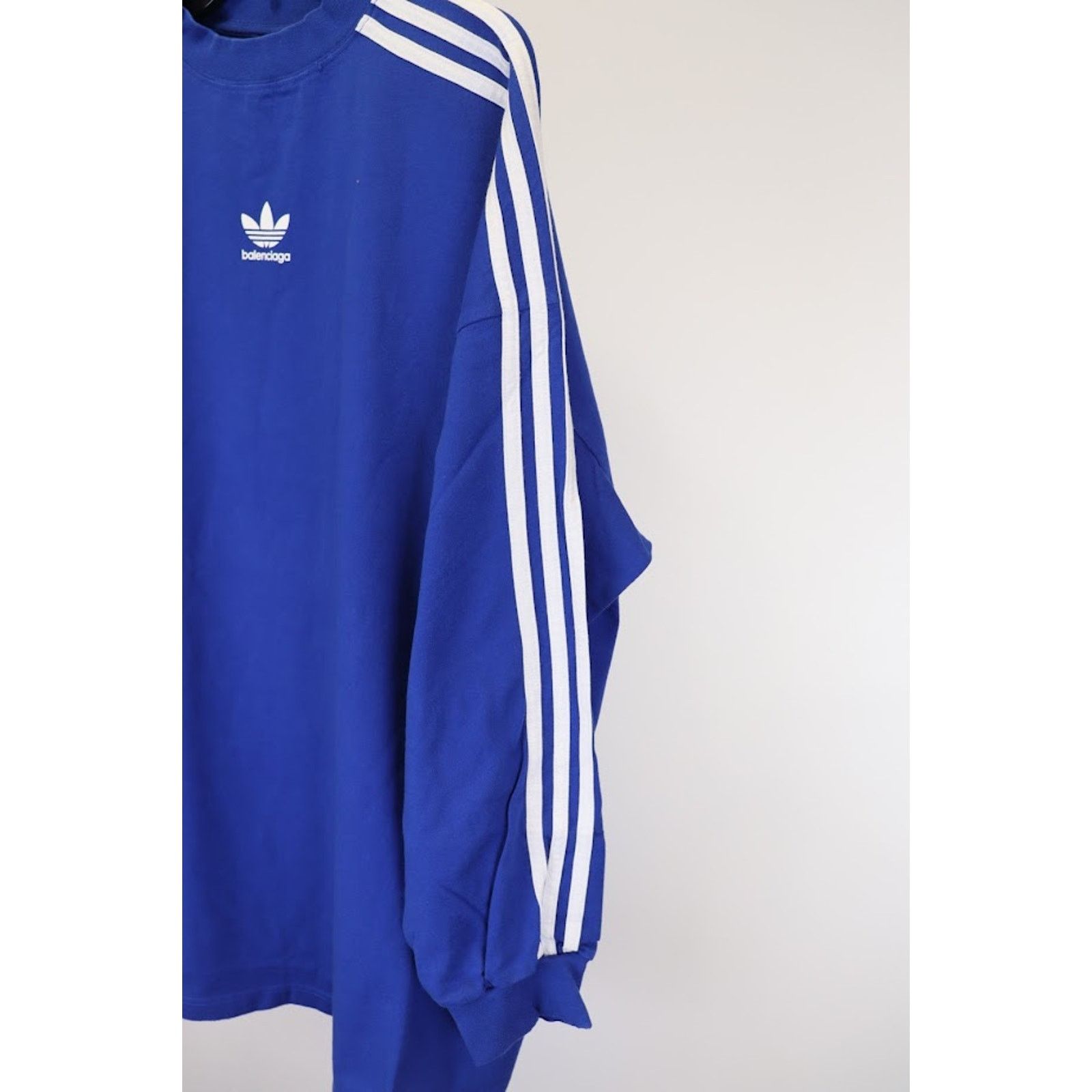 Adidas × Balenciaga o1rshd1 Logo Printed Long Sleeve T-Shirt in Blue Size US S / EU 44-46 / 1 - 5 Thumbnail