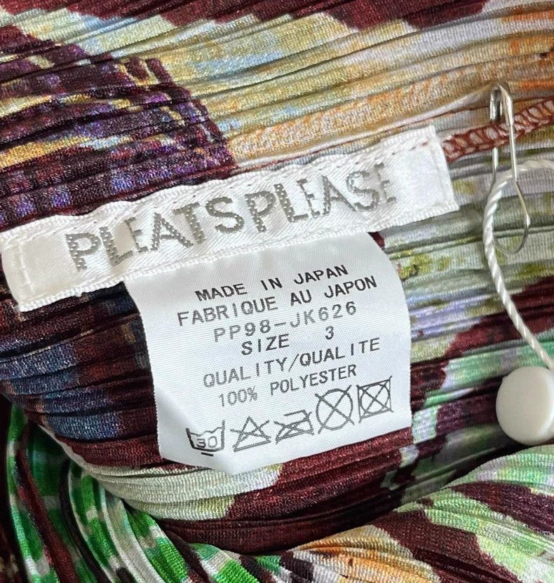 Issey Miyake Issey Miyake size:3 Purple and green color-blocked hot air Size XS / US 0-2 / IT 36-38 - 4 Thumbnail