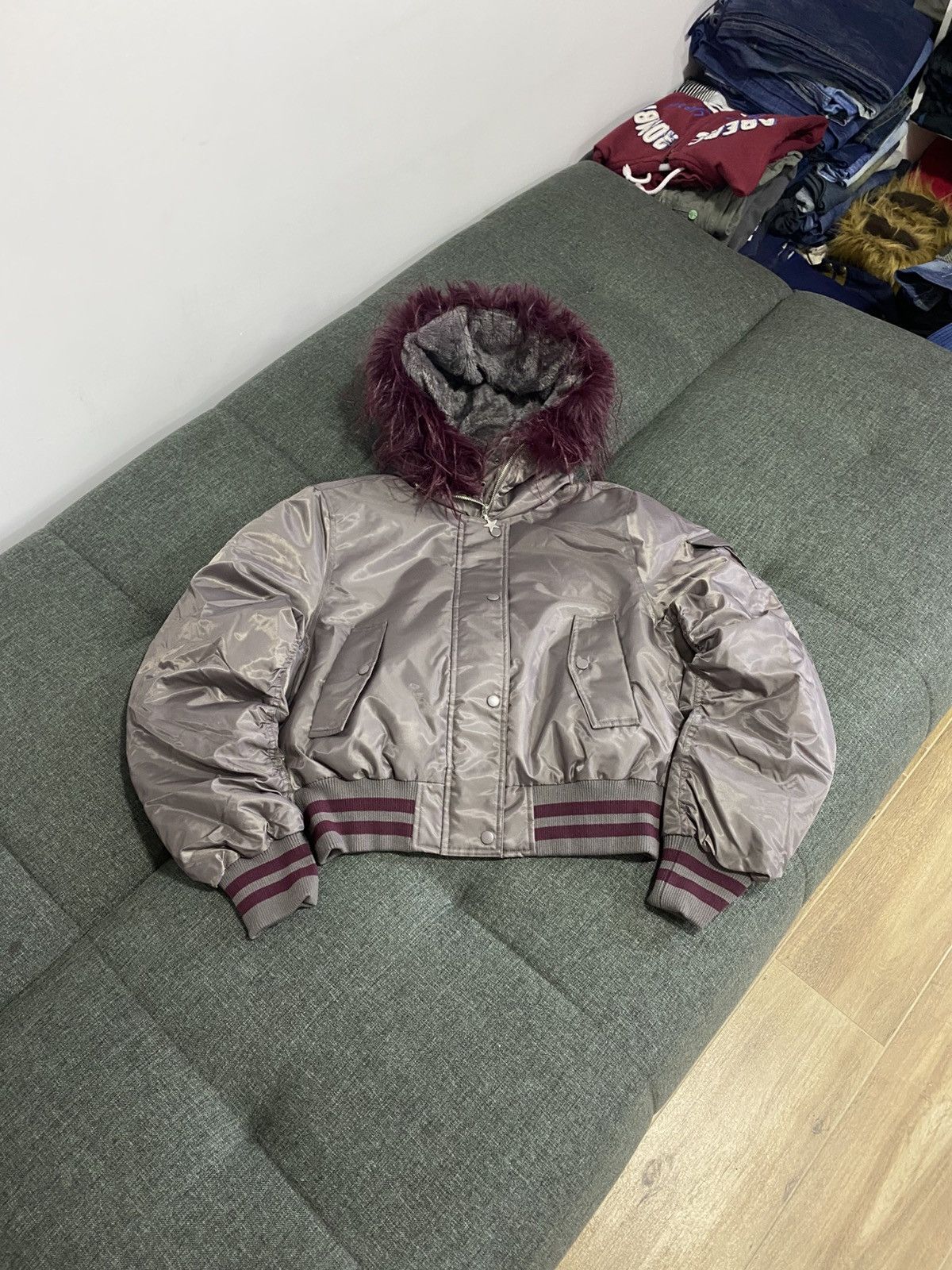 Hysteric Glamour Vintage Faux Fur Bomber Jacket Japanese Avant Garde Mohair Size US S / EU 44-46 / 1 - 1 Thumbnail