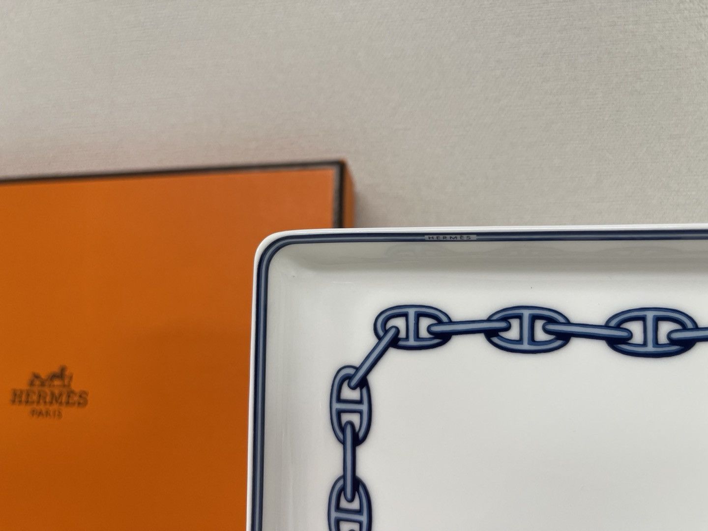 Hermes Hermes Chaine D'Ancre Blue Square Plate Size ONE SIZE - 4 Thumbnail