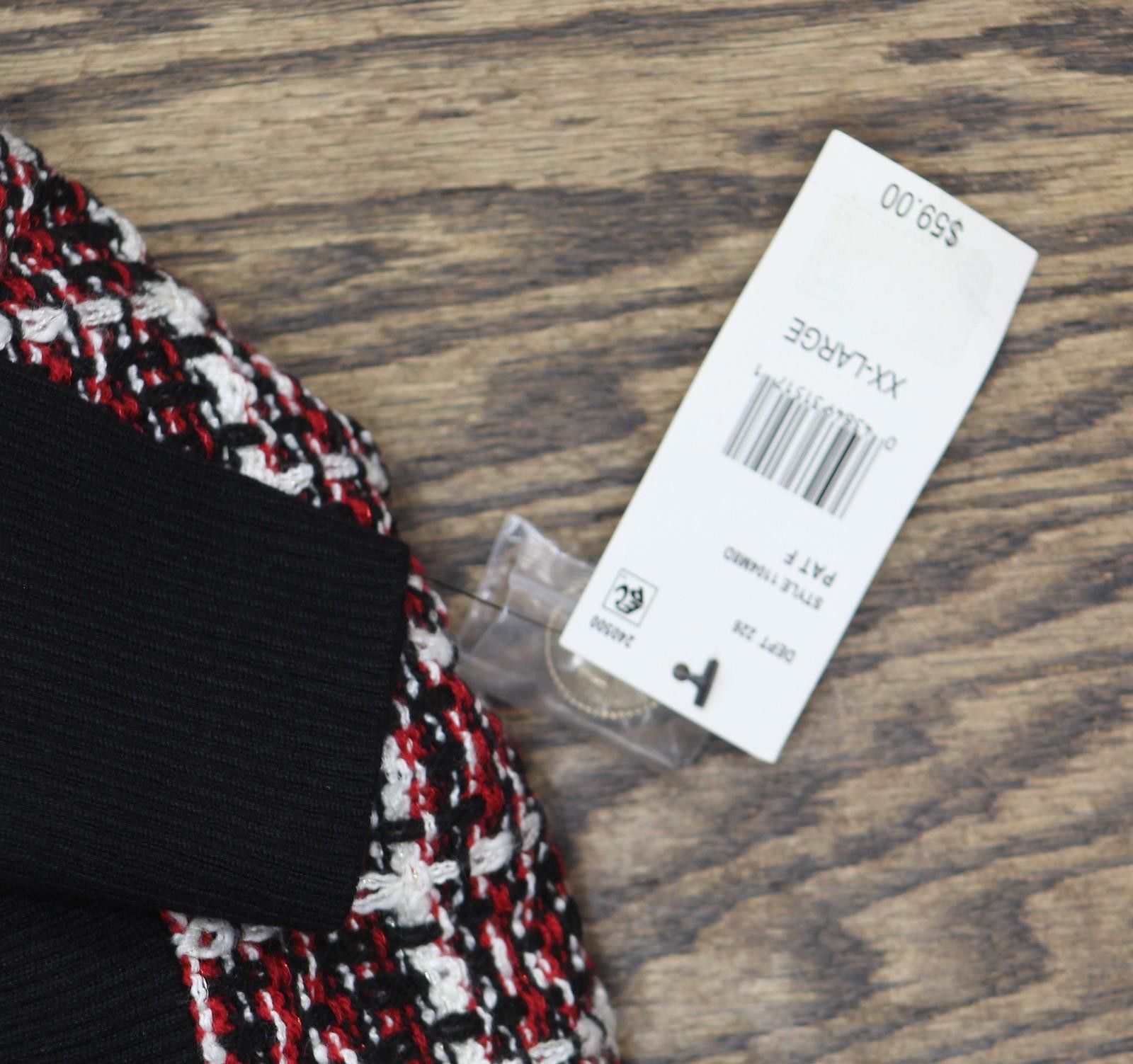 Other Nwt Bcx Tweed-skirt Long Sleeve Dress Black / Red Multi 2xl Size XXL / US 16-18 / IT 52-54 - 3 Thumbnail