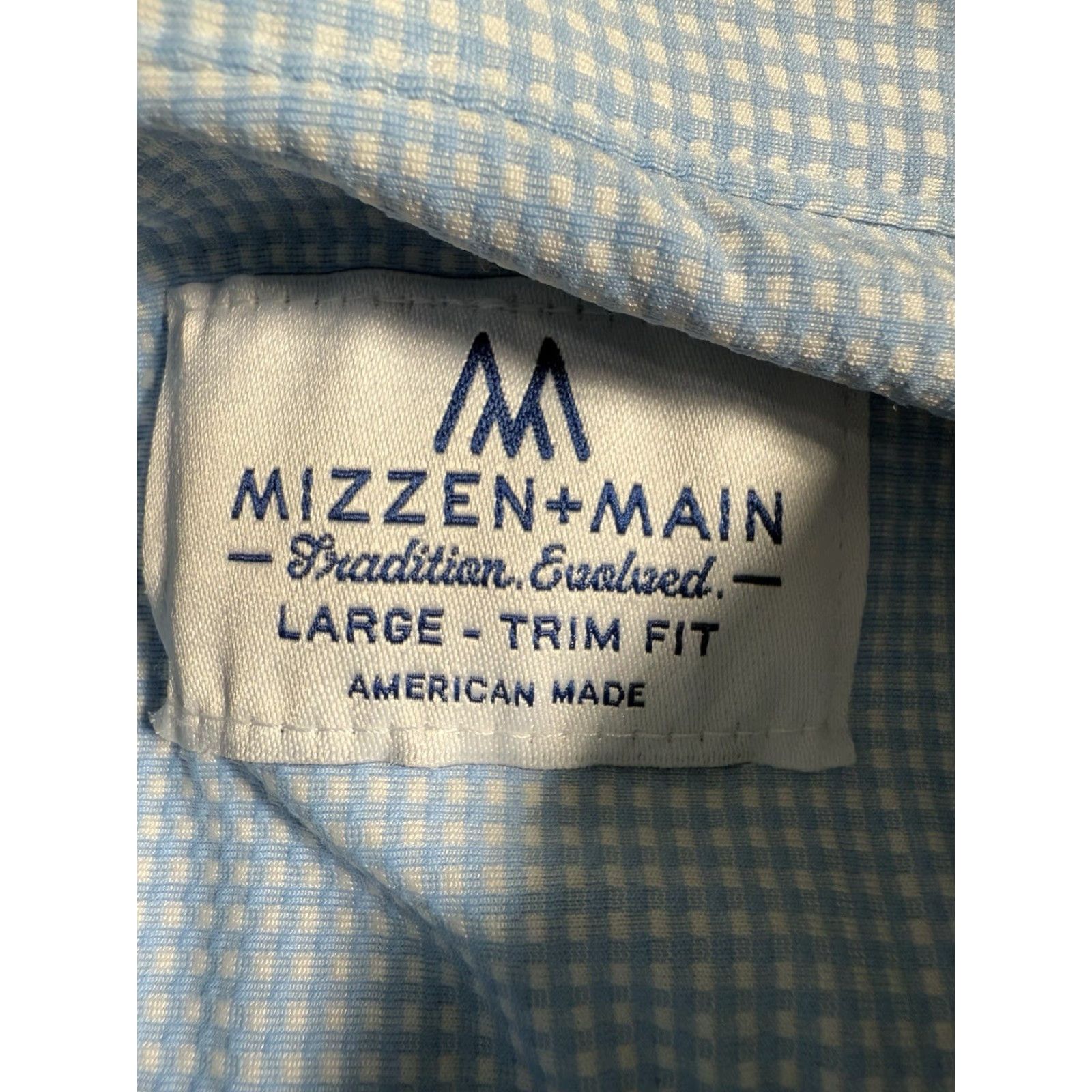 Mizzen+Main Mizzen + Main Shirt Leeward Mens Large L Blue Plaid Button-Up Short/Long Sleeve? Size US L / EU 52-54 / 3 - 3 Thumbnail