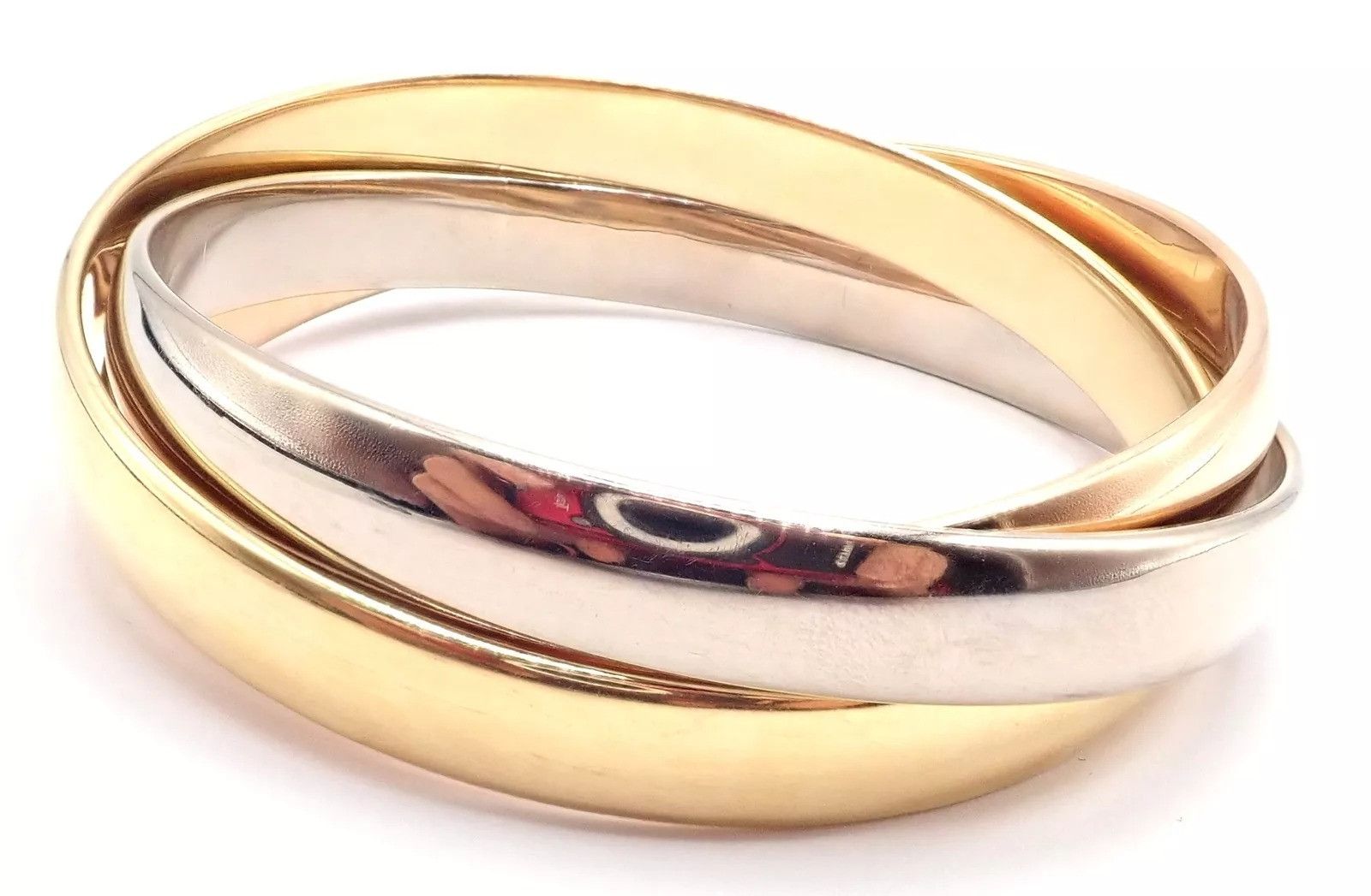 Cartier Cartier 18k 101.5 Grams Rolling Trinity Bangle Bracelet Size ONE SIZE - 5 Thumbnail