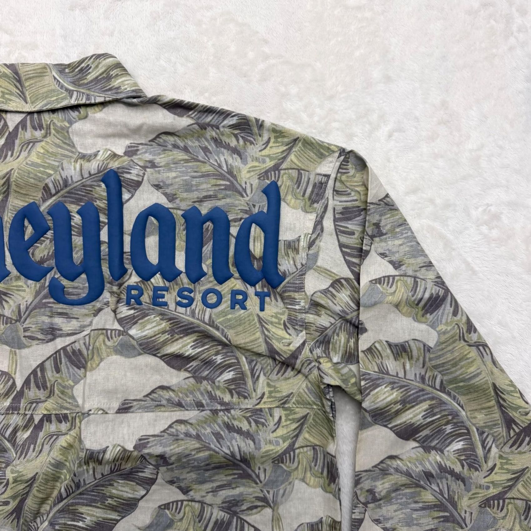 Disney Disney Spirit Jersey Jacket Mens M Green Mickey Floral Tropical Disneyland Resort Theme Button Pockets Logo Shirt? Size US M / EU 48-50 / 2 - 3 Thumbnail
