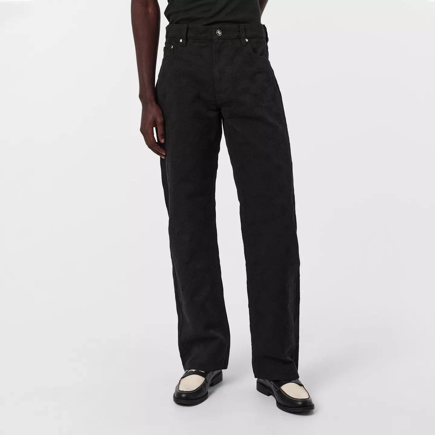 Casablanca o1g2r1mq0426 Structured Fit Straight Leg Jeans in Black Size US 34 / EU 50 - 3 Thumbnail