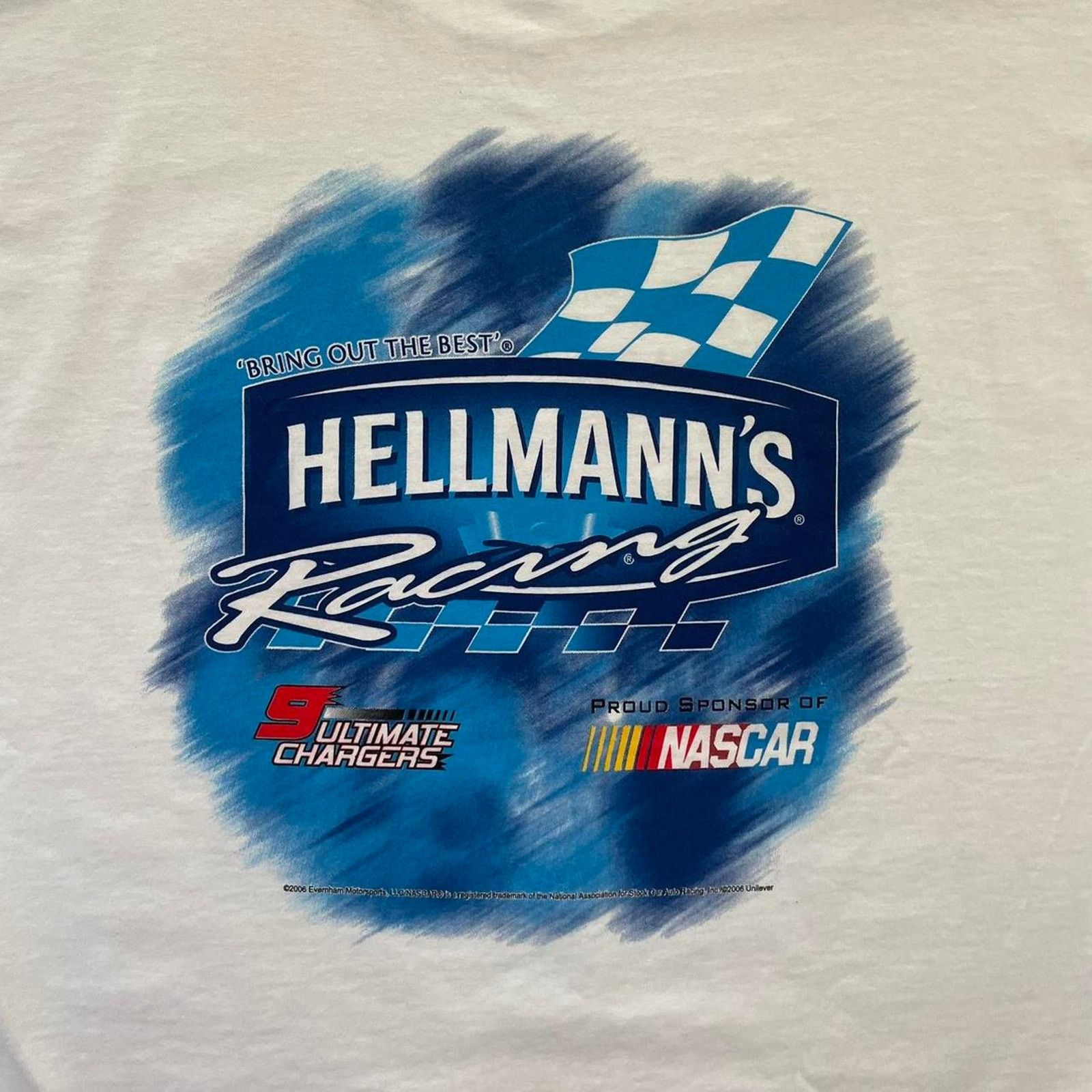 NASCAR Vintage Hellman’s Racing NASCAR White Graphic T-shirt Size US XL / EU 56 / 4 - 4 Thumbnail